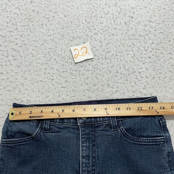 NYDJ Women's 6 (27x20) Cropped Capri Straight Leg Denim Jeans Navy Blue Stretch - Picture 9 of 12